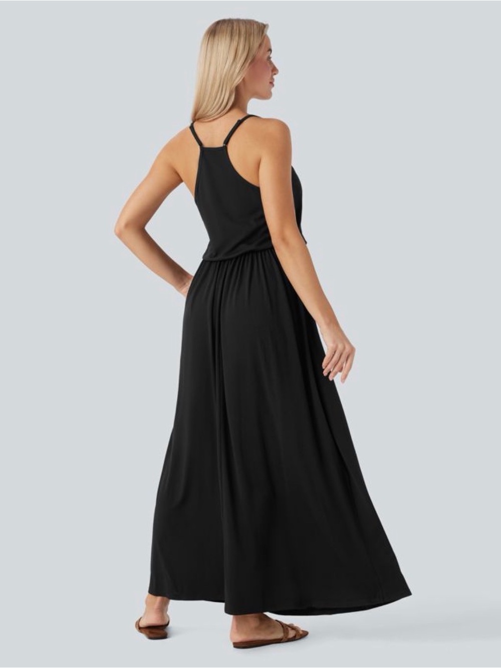 Halara Flowy Maxi Dress with pockets NWT - Picture 2 of 4